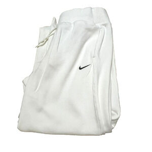Nike Wide Leg Fleece Sweat Pants Womens XXL White Drawstring Athletic